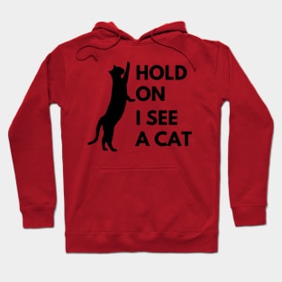 Hold on I see a cat Hoodie